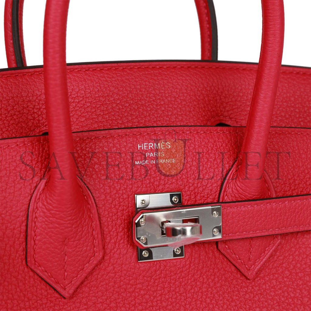 HERMES BIRKIN 25 ROSE MEXICO TOGO PALLADIUM HARDWARE (25cm)