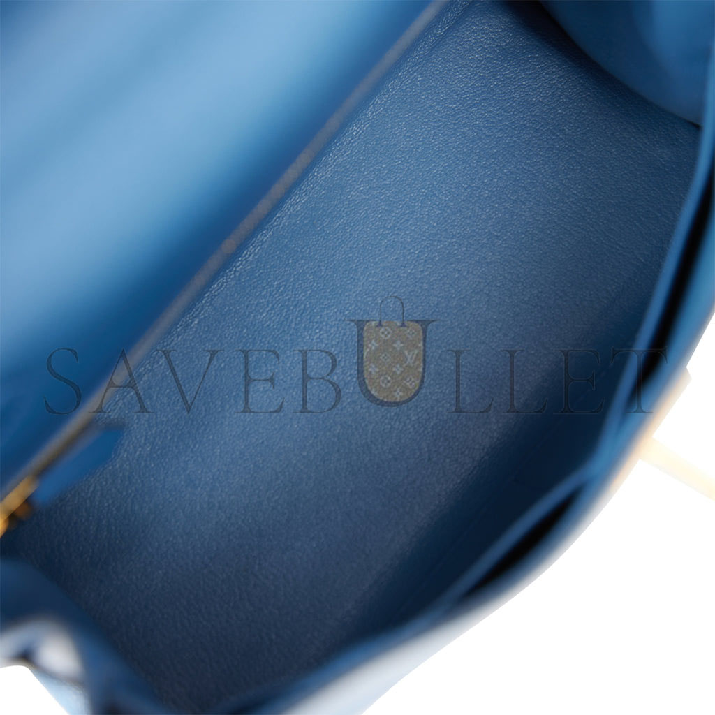 H**mes kelly retourne 28 bleu agate evercolor gold hardware  (28*22*10cm)