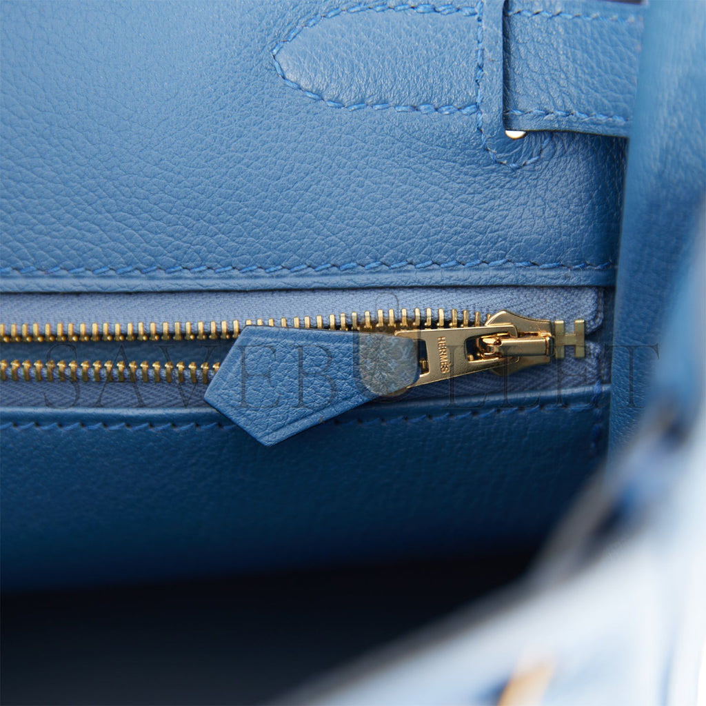 H**mes kelly retourne 28 bleu agate evercolor gold hardware  (28*22*10cm)