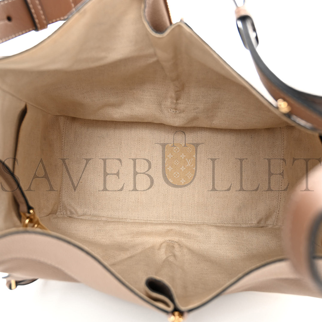 LOEWE CALFSKIN MEDIUM HAMMOCK SHOULDER BAG SAND MINK (33*30*17cm) LOEWE CALFSKIN MEDIUM HAMMOCK SHOULDER BAG SAND MINK (33*30*17cm)