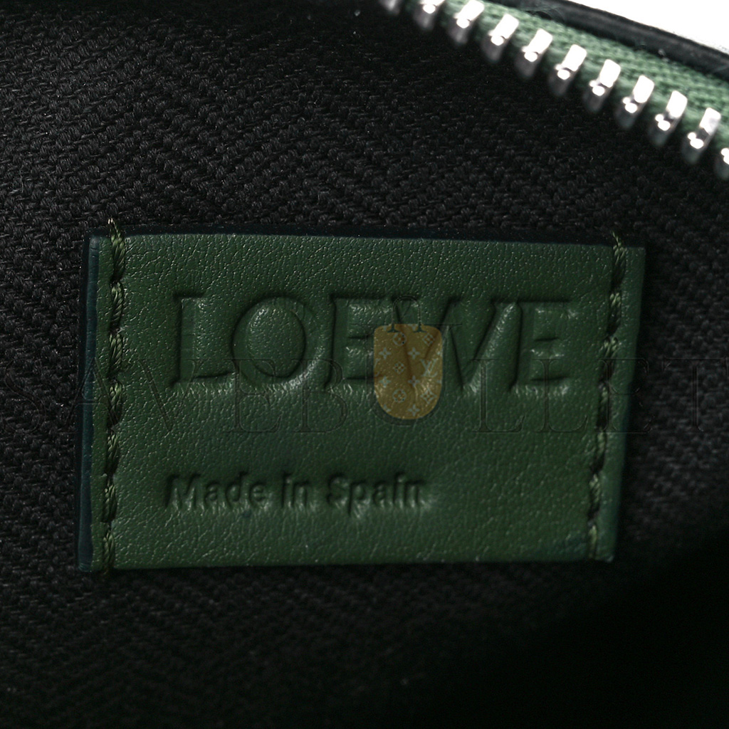LOEWE SUPPLE SMOOTH CALFSKIN JACQUARD CUBI CROSSBODY BAG GREEN (33*29*17cm) LOEWE SUPPLE SMOOTH CALFSKIN JACQUARD CUBI CROSSBODY BAG GREEN (33*29*17cm)