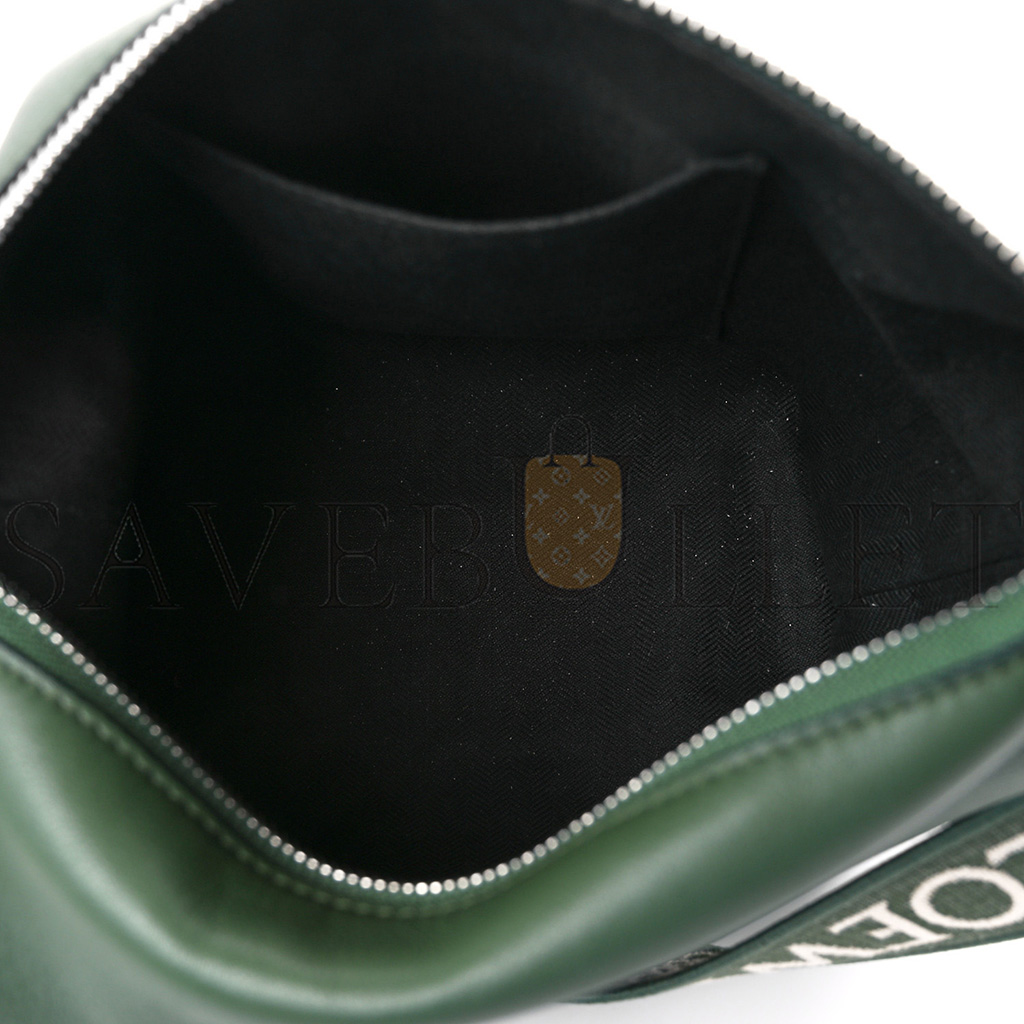 LOEWE SUPPLE SMOOTH CALFSKIN JACQUARD CUBI CROSSBODY BAG GREEN (33*29*17cm) LOEWE SUPPLE SMOOTH CALFSKIN JACQUARD CUBI CROSSBODY BAG GREEN (33*29*17cm)