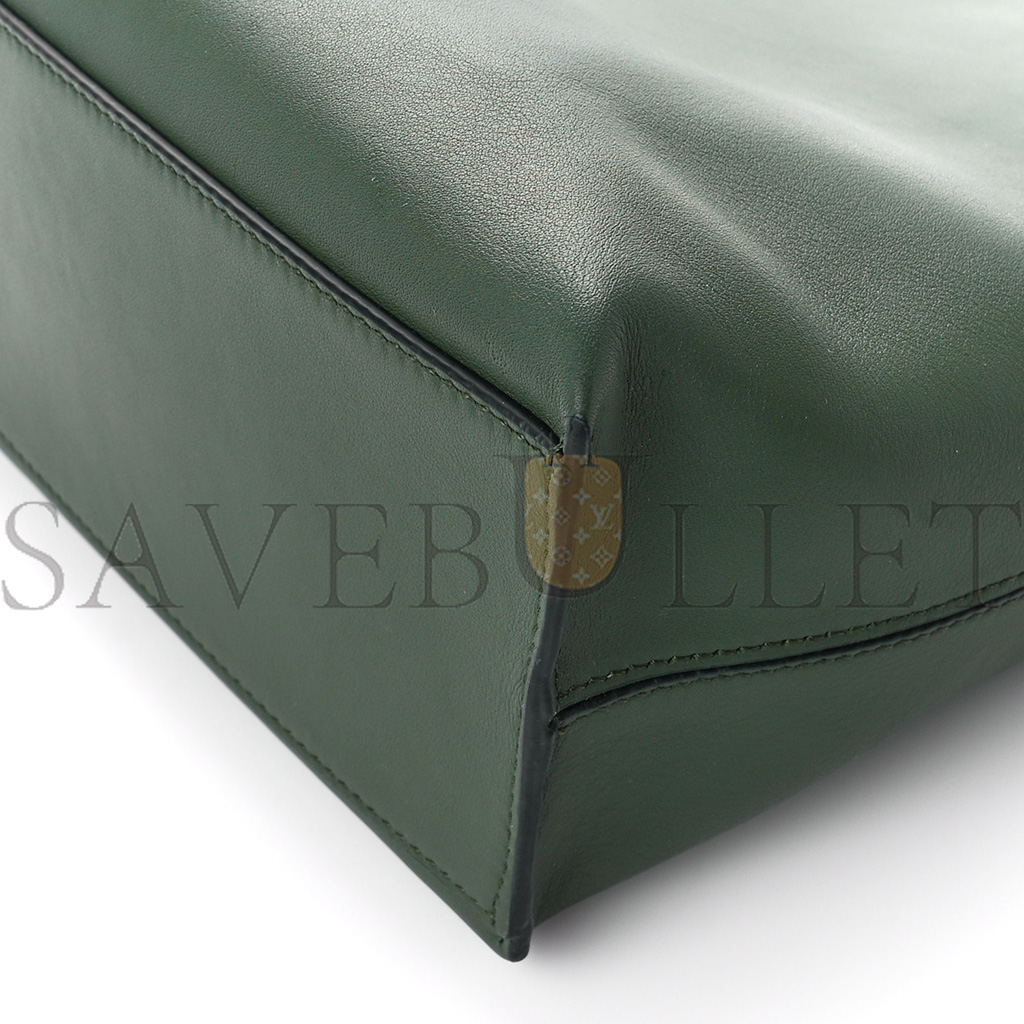 LOEWE SUPPLE SMOOTH CALFSKIN JACQUARD CUBI CROSSBODY BAG GREEN (33*29*17cm) LOEWE SUPPLE SMOOTH CALFSKIN JACQUARD CUBI CROSSBODY BAG GREEN (33*29*17cm)