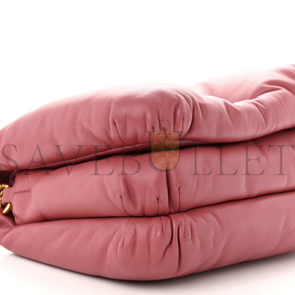 LOEWE LAMBSKIN GOYA PUFFER BAG PLUMROSE (23*18*5cm) LOEWE LAMBSKIN GOYA PUFFER BAG PLUMROSE (23*18*5cm)
