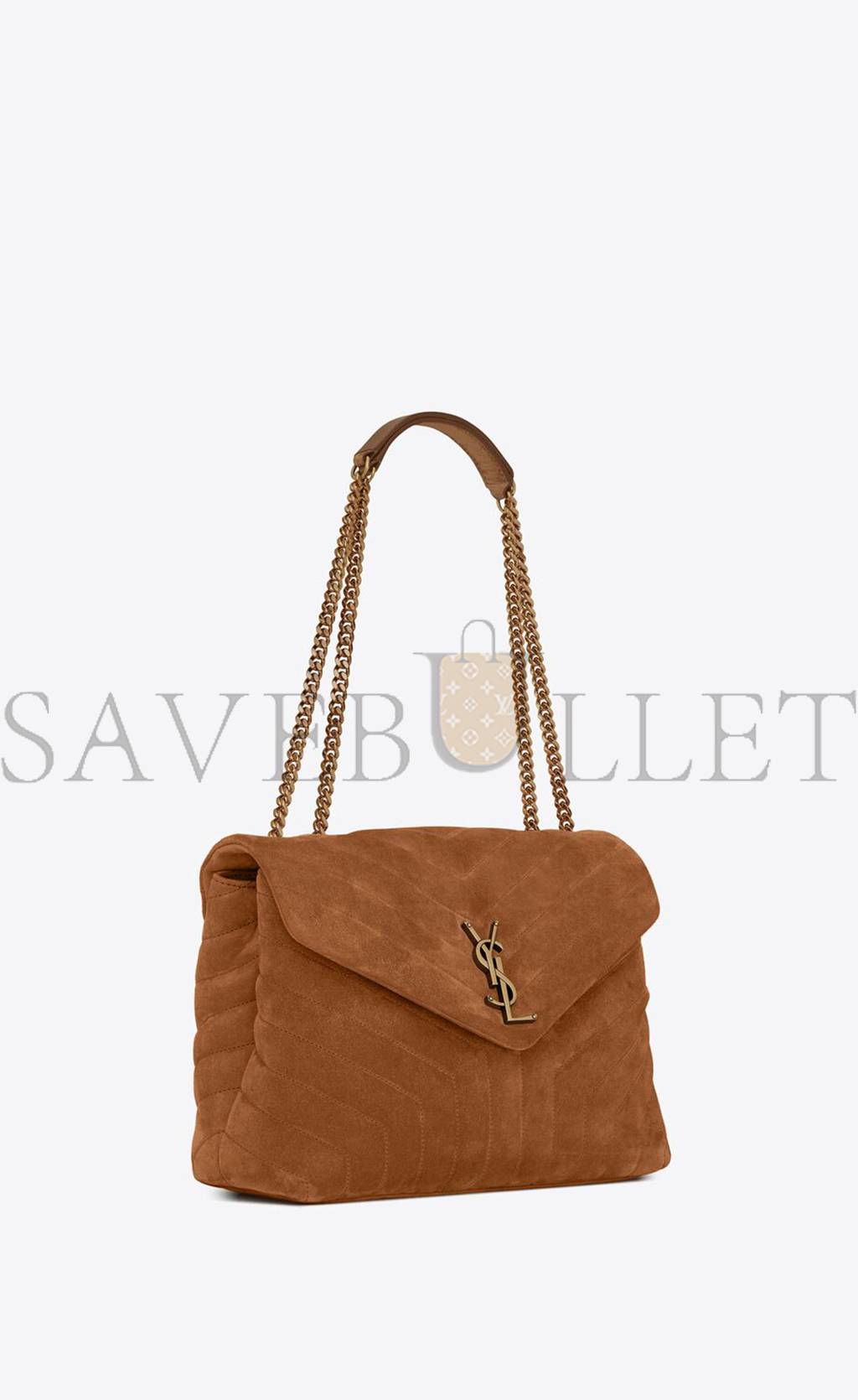 YSL LOULOU MEDIUM CHAIN BAG IN QUILTED SUEDE 5749461U8C77761 (32*22*12cm) YSL LOULOU MEDIUM CHAIN BAG IN QUILTED SUEDE 5749461U8C77761 (32*22*12cm)