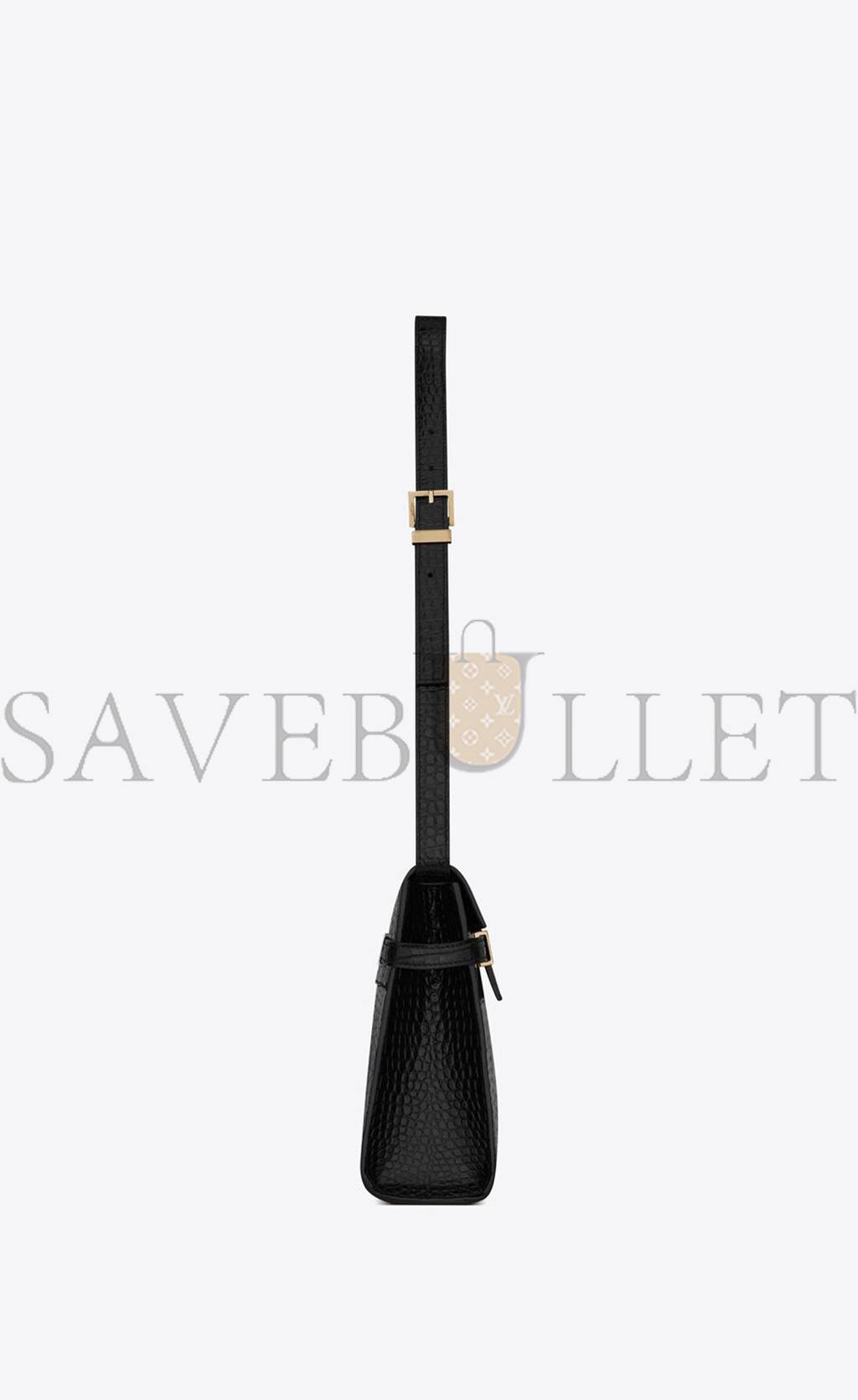 YSL MANHATTAN SHOULDER BAG IN CROCODILE-EMBOSSED SHINY LEATHER 579271DND0J1000 (29*20*7.5cm) YSL MANHATTAN SHOULDER BAG IN CROCODILE-EMBOSSED SHINY LEATHER 579271DND0J1000 (29*20*7.5cm)