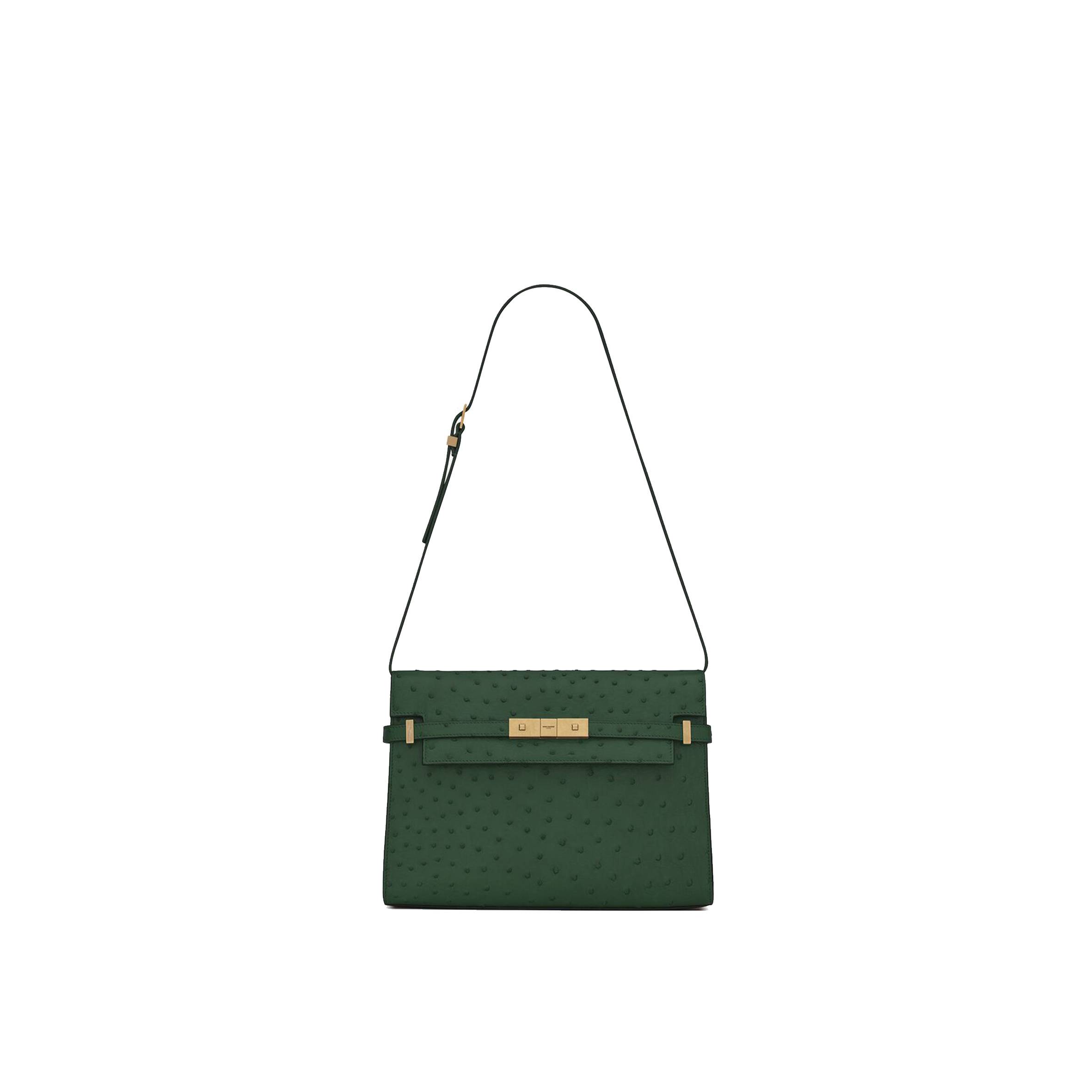 YSL MANHATTAN SHOULDER BAG IN OSTRICH 579271L3F0W3222 (29*20*7.5cm) YSL MANHATTAN SHOULDER BAG IN OSTRICH 579271L3F0W3222 (29*20*7.5cm)