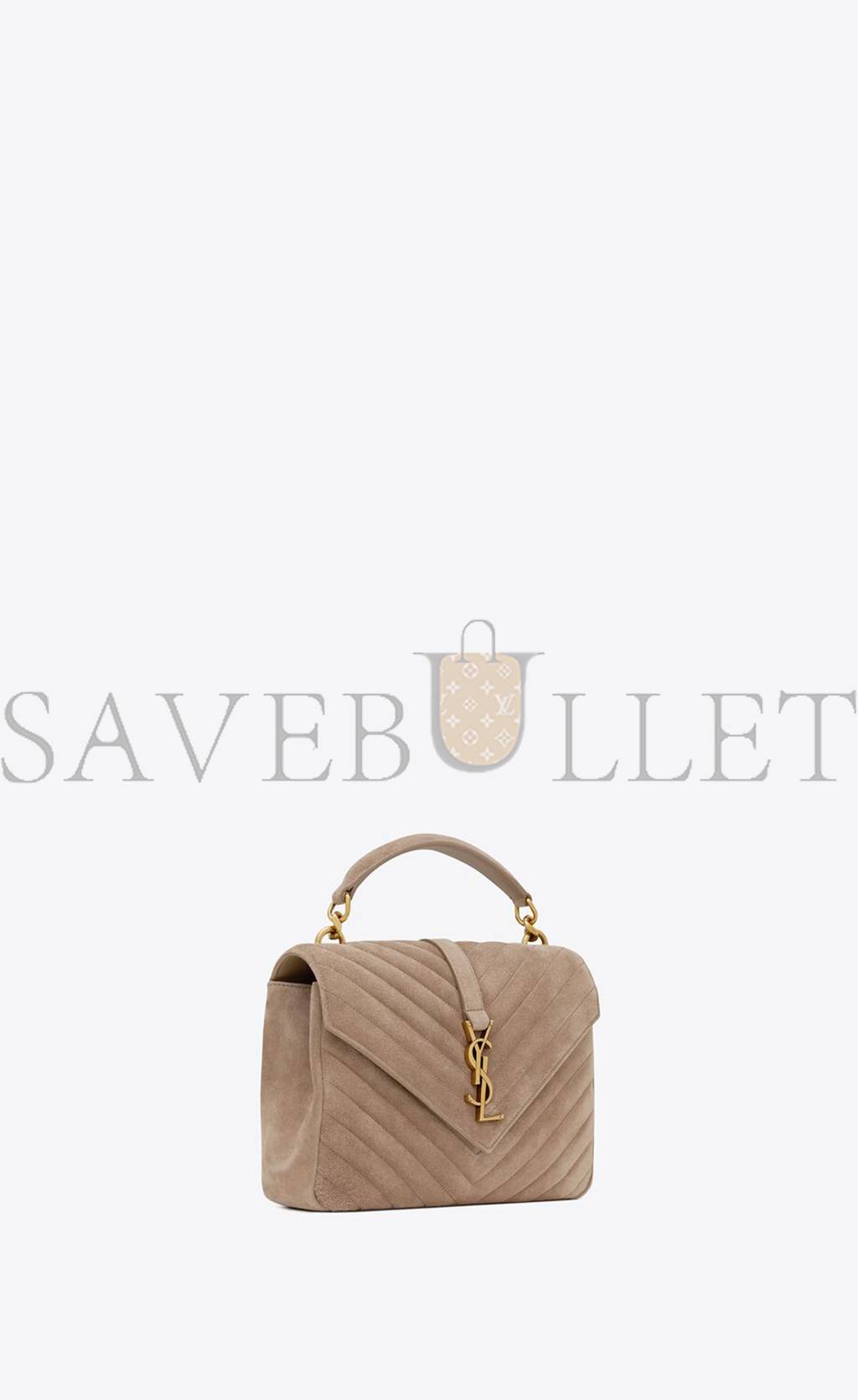 YSL COLLEGE MEDIUM CHAIN BAG IN QUILTED SUEDE 6002791U8072346 (24*17*6.5cm) YSL COLLEGE MEDIUM CHAIN BAG IN QUILTED SUEDE 6002791U8072346 (24*17*6.5cm)