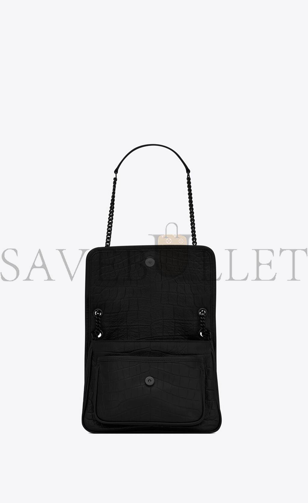 YSL NIKI BABY CHAIN BAG IN CROCODILE-EMBOSSED LEATHER 6331511K00U1000 (21*16*7.5cm) YSL NIKI BABY CHAIN BAG IN CROCODILE-EMBOSSED LEATHER 6331511K00U1000 (21*16*7.5cm)
