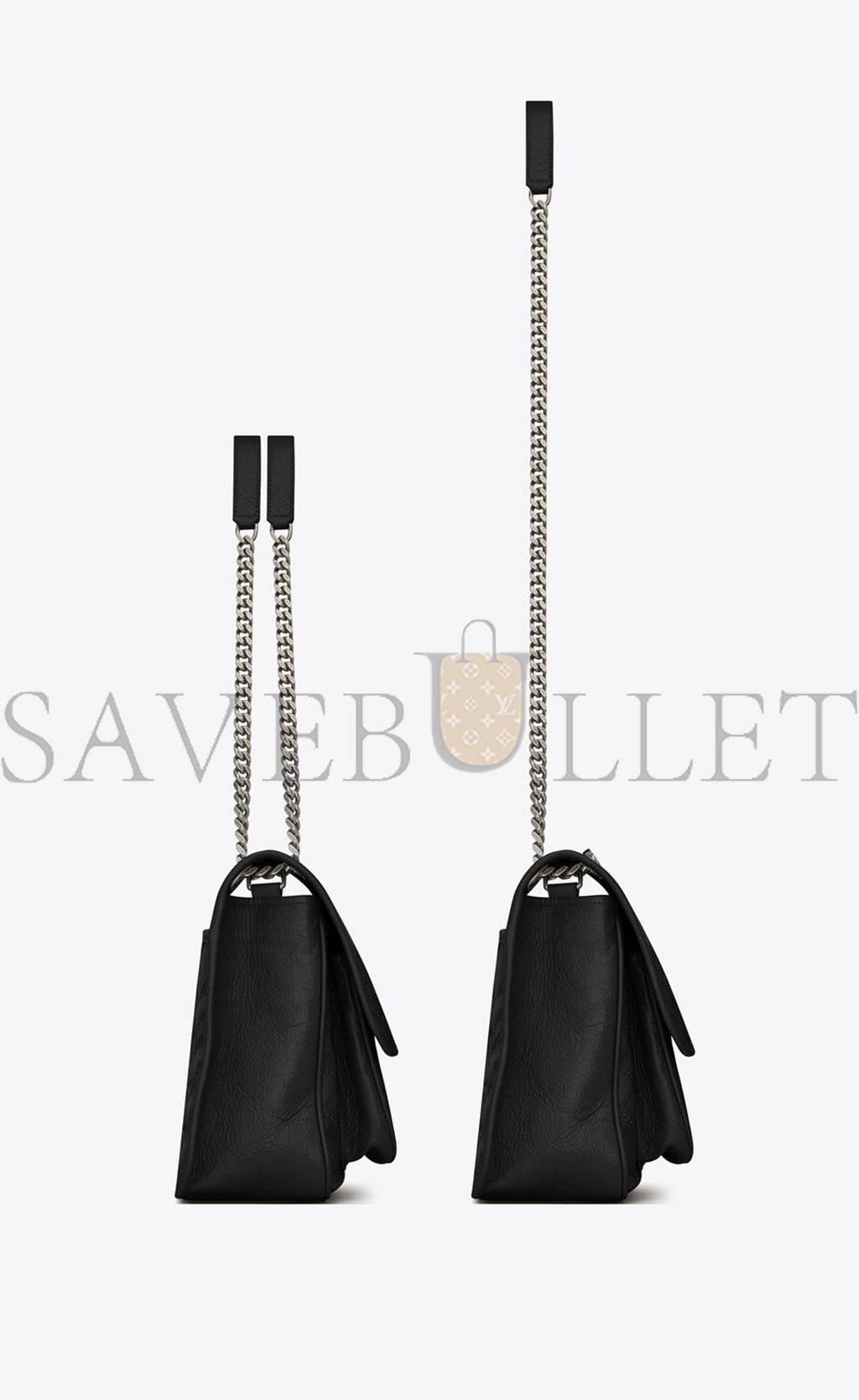 YSL NIKI MEDIUM CHAIN BAG IN CRINKLED VINTAGE LEATHER 6331580EN041000 (28*20*8.5cm) YSL NIKI MEDIUM CHAIN BAG IN CRINKLED VINTAGE LEATHER 6331580EN041000 (28*20*8.5cm)