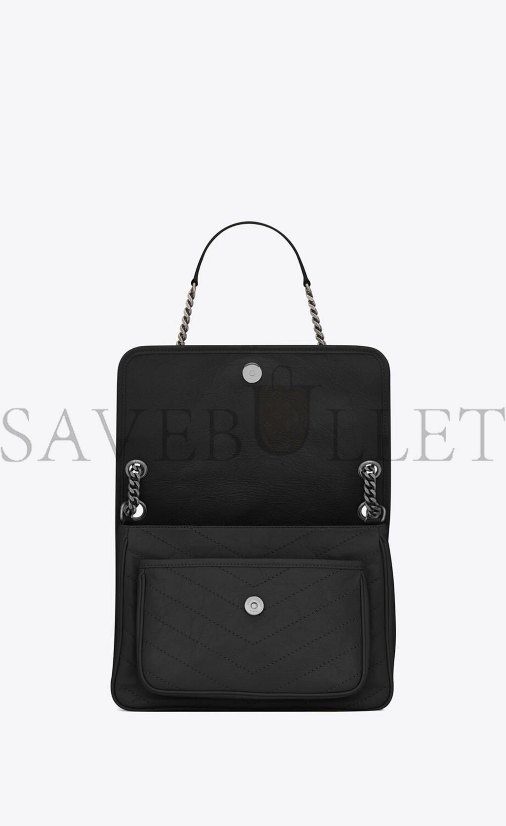 YSL NIKI MEDIUM CHAIN BAG IN CRINKLED VINTAGE LEATHER 6331580EN041000 (28*20*8.5cm) YSL NIKI MEDIUM CHAIN BAG IN CRINKLED VINTAGE LEATHER 6331580EN041000 (28*20*8.5cm)
