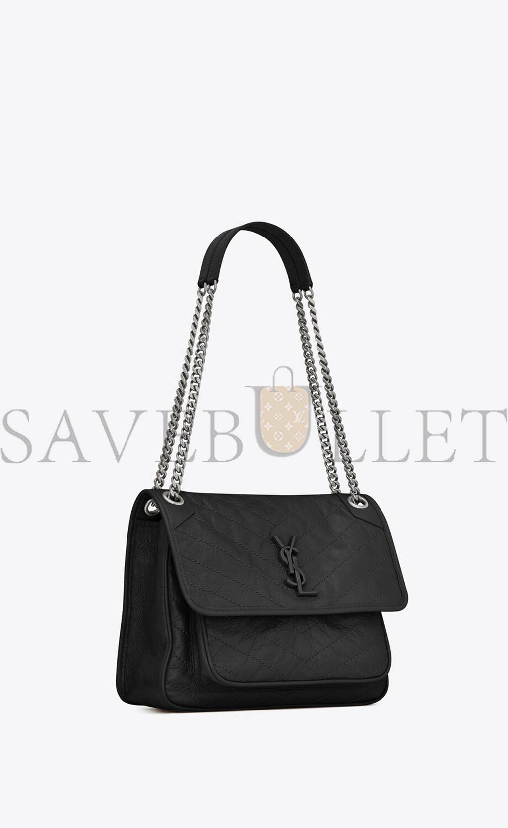 YSL NIKI MEDIUM CHAIN BAG IN CRINKLED VINTAGE LEATHER 6331580EN041000 (28*20*8.5cm) YSL NIKI MEDIUM CHAIN BAG IN CRINKLED VINTAGE LEATHER 6331580EN041000 (28*20*8.5cm)