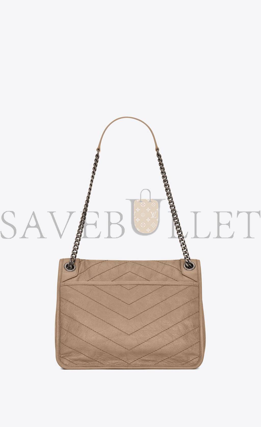 YSL NIKI MEDIUM CHAIN BAG IN CRINKLED VINTAGE VEGETABLE-TANNED LEATHER 6331581YG042826 (28*20*8.5cm) YSL NIKI MEDIUM CHAIN BAG IN CRINKLED VINTAGE VEGETABLE-TANNED LEATHER 6331581YG042826 (28*20*8.5cm)