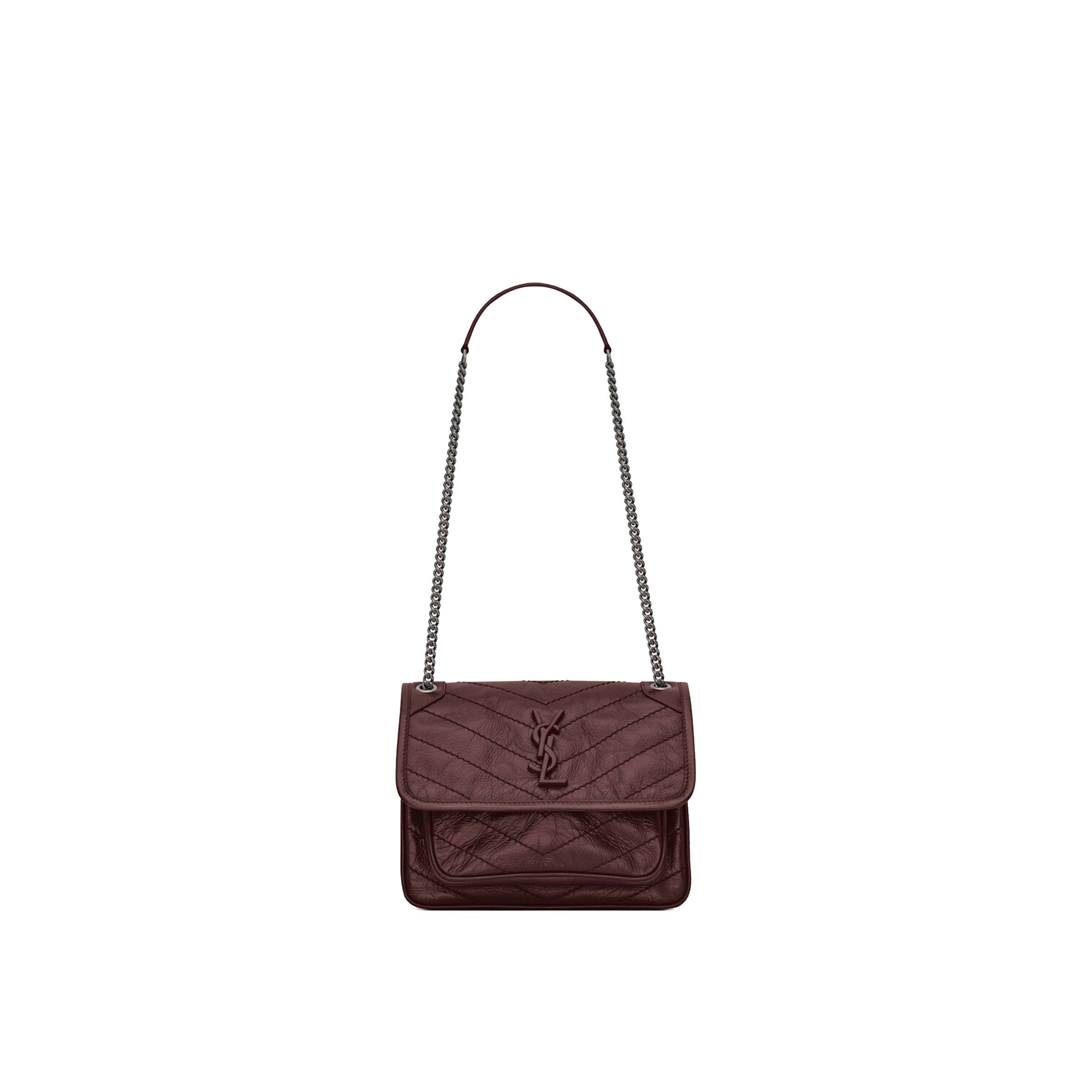 YSL NIKI BABY CHAIN BAG IN CRINKLED VINTAGE LEATHER 6331600EN046475 (21*16*7.5cm) YSL NIKI BABY CHAIN BAG IN CRINKLED VINTAGE LEATHER 6331600EN046475 (21*16*7.5cm)
