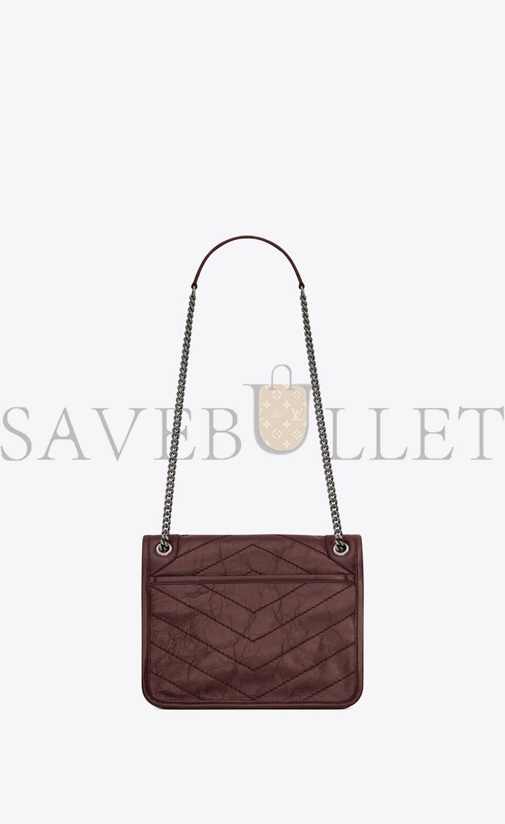 YSL NIKI BABY CHAIN BAG IN CRINKLED VINTAGE LEATHER 6331600EN046475 (21*16*7.5cm) YSL NIKI BABY CHAIN BAG IN CRINKLED VINTAGE LEATHER 6331600EN046475 (21*16*7.5cm)