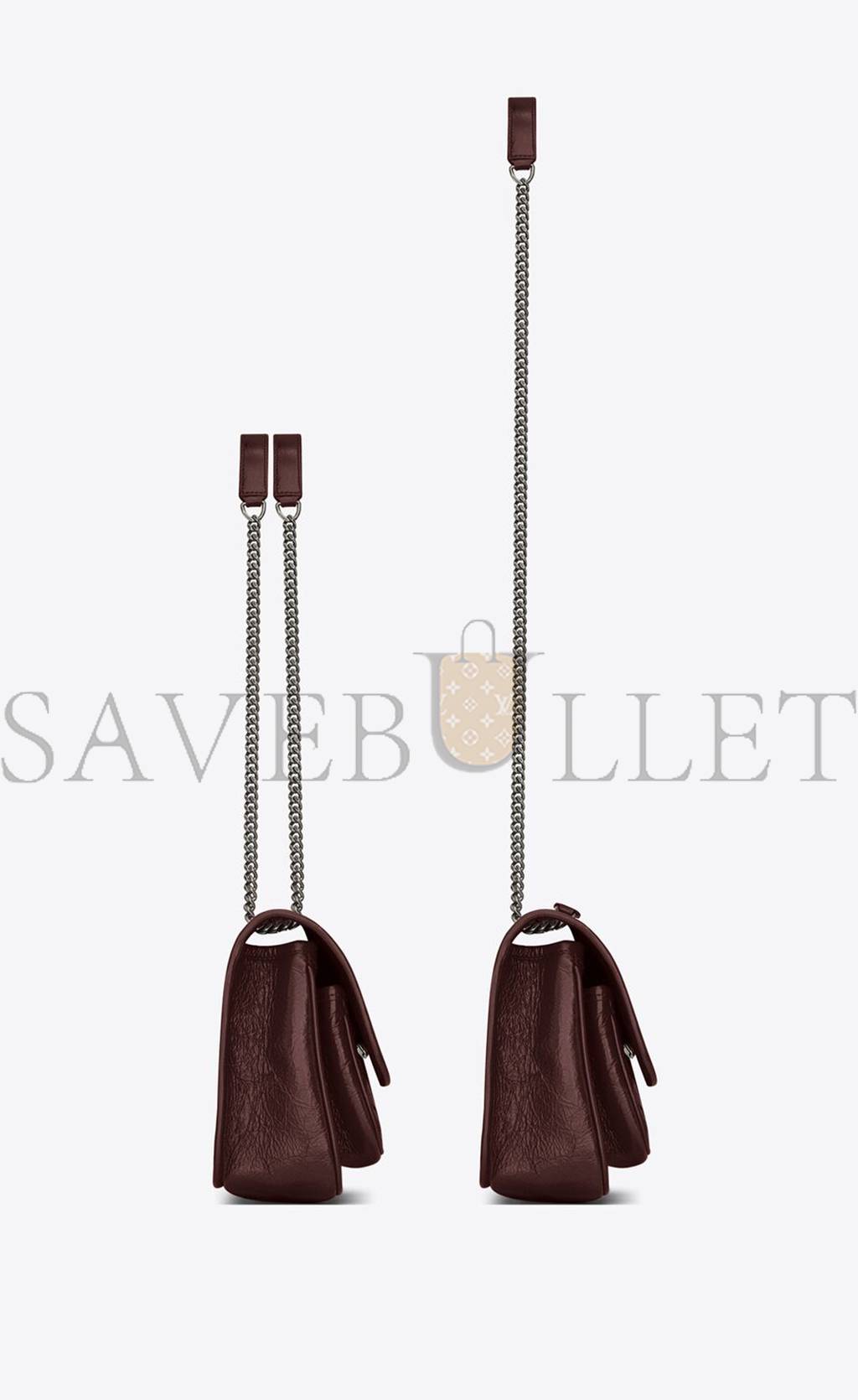 YSL NIKI BABY CHAIN BAG IN CRINKLED VINTAGE LEATHER 6331600EN046475 (21*16*7.5cm) YSL NIKI BABY CHAIN BAG IN CRINKLED VINTAGE LEATHER 6331600EN046475 (21*16*7.5cm)