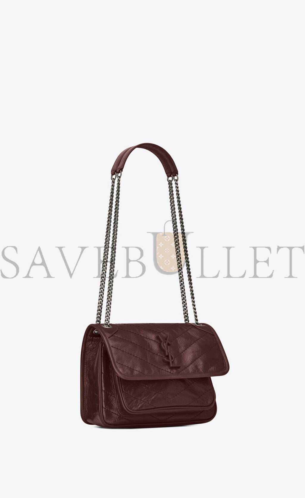 YSL NIKI BABY CHAIN BAG IN CRINKLED VINTAGE LEATHER 6331600EN046475 (21*16*7.5cm) YSL NIKI BABY CHAIN BAG IN CRINKLED VINTAGE LEATHER 6331600EN046475 (21*16*7.5cm)