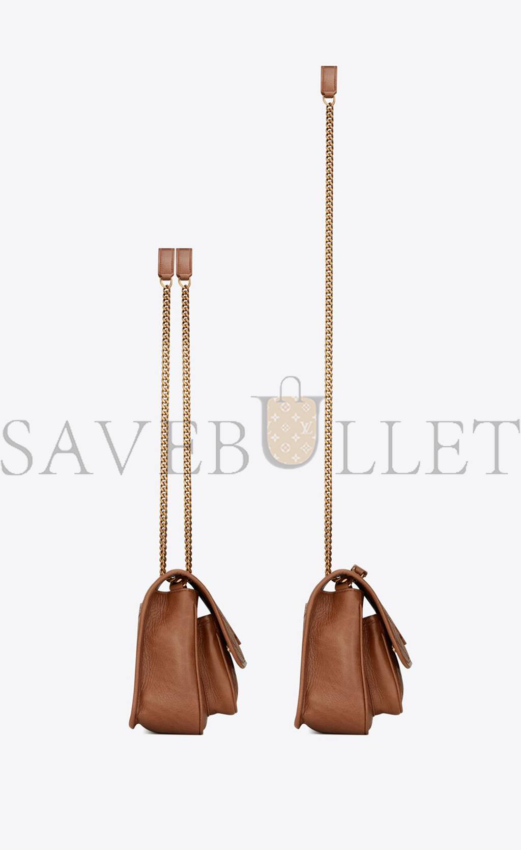YSL NIKI BABY CHAIN BAG IN CRINKLED VINTAGE VEGETABLE-TANNED LEATHER 6331601YG072522 (21*16*7.5cm) YSL NIKI BABY CHAIN BAG IN CRINKLED VINTAGE VEGETABLE-TANNED LEATHER 6331601YG072522 (21*16*7.5cm)