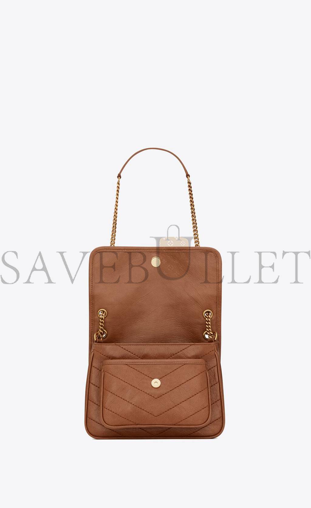 YSL NIKI BABY CHAIN BAG IN CRINKLED VINTAGE VEGETABLE-TANNED LEATHER 6331601YG072522 (21*16*7.5cm) YSL NIKI BABY CHAIN BAG IN CRINKLED VINTAGE VEGETABLE-TANNED LEATHER 6331601YG072522 (21*16*7.5cm)