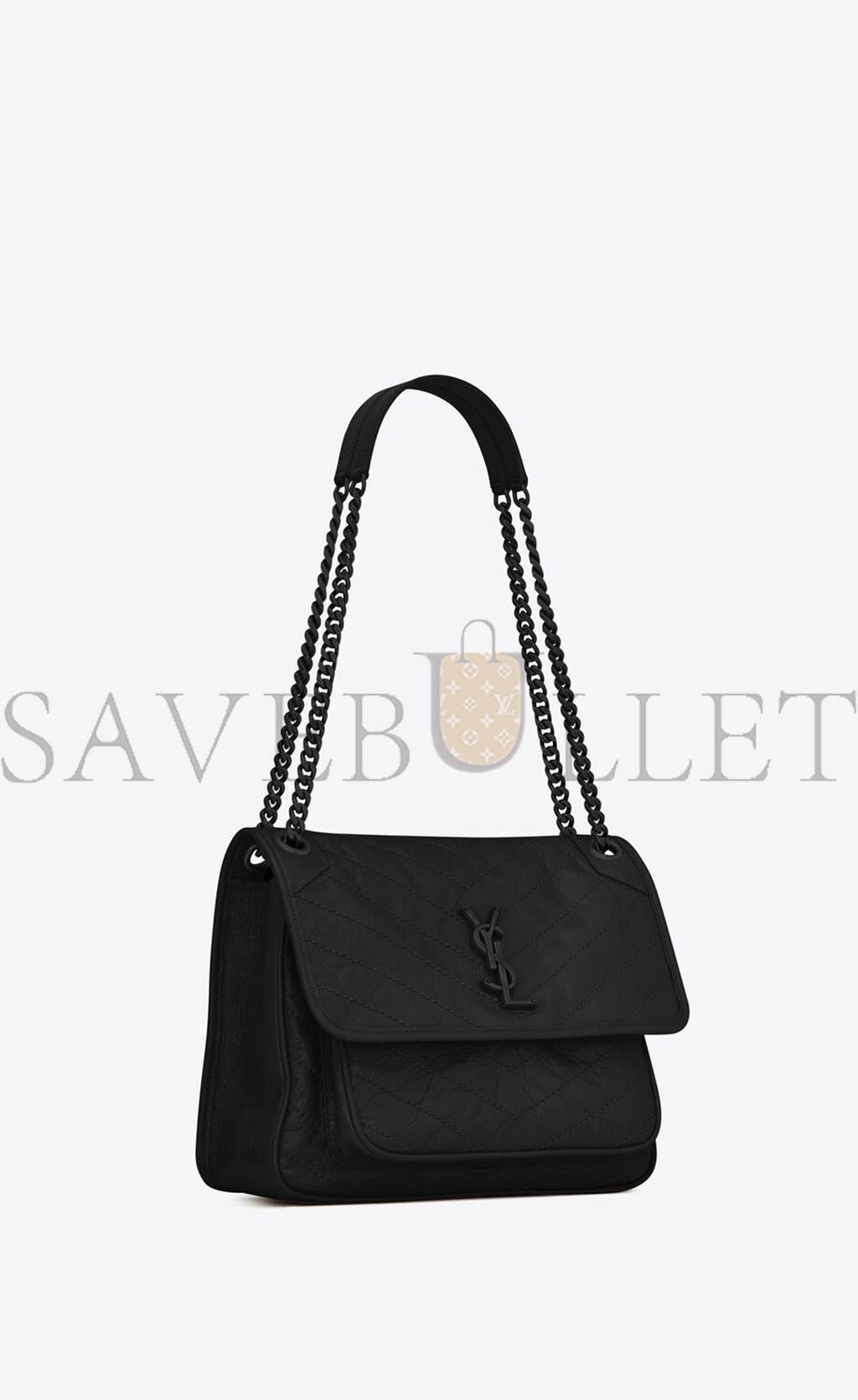 YSL NIKI MEDIUM CHAIN BAG IN CRINKLED VINTAGE LEATHER 6331840EN081000 (28*20*8.5cm) YSL NIKI MEDIUM CHAIN BAG IN CRINKLED VINTAGE LEATHER 6331840EN081000 (28*20*8.5cm)