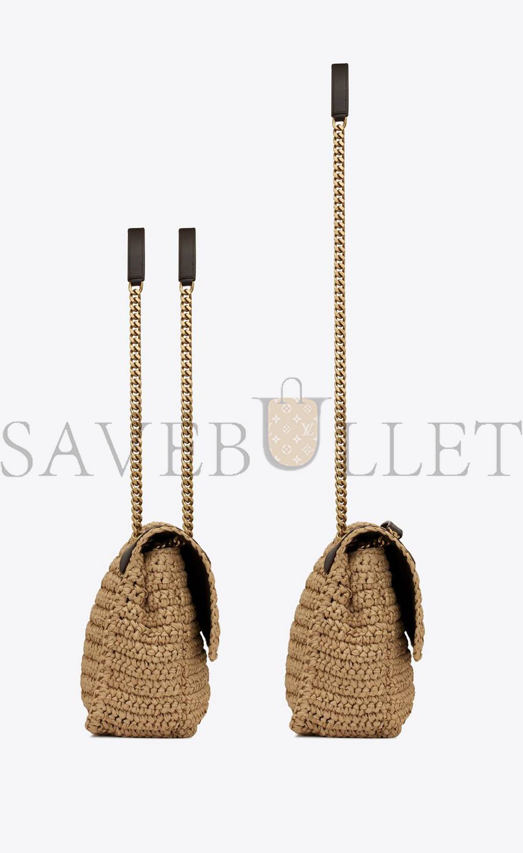 YSL NIKI MEDIUM CHAIN BAG IN RAFFIA AND LEATHER 633187GG66W7069 (28*20*8.5cm) YSL NIKI MEDIUM CHAIN BAG IN RAFFIA AND LEATHER 633187GG66W7069 (28*20*8.5cm)