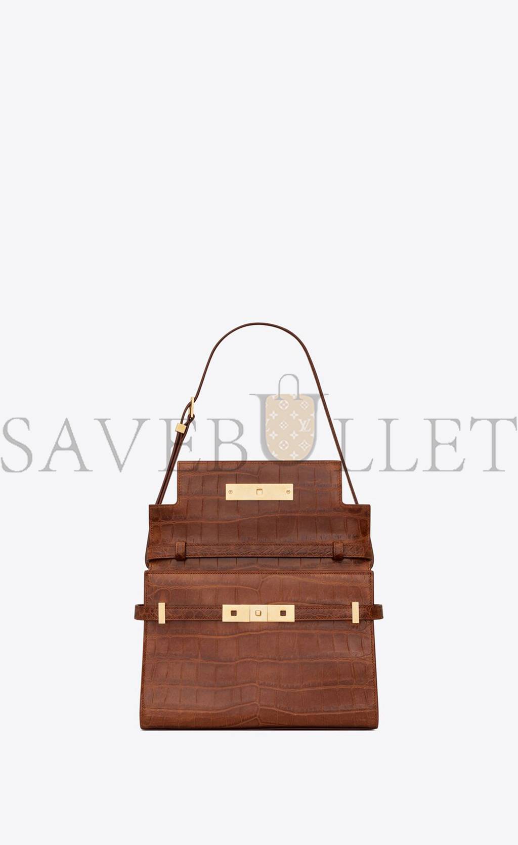YSL MANHATTAN SMALL SHOULDER BAG IN CROCODILE-EMBOSSED LEATHER 675626AAAOH2591 (24*17.5*6cm) YSL MANHATTAN SMALL SHOULDER BAG IN CROCODILE-EMBOSSED LEATHER 675626AAAOH2591 (24*17.5*6cm)
