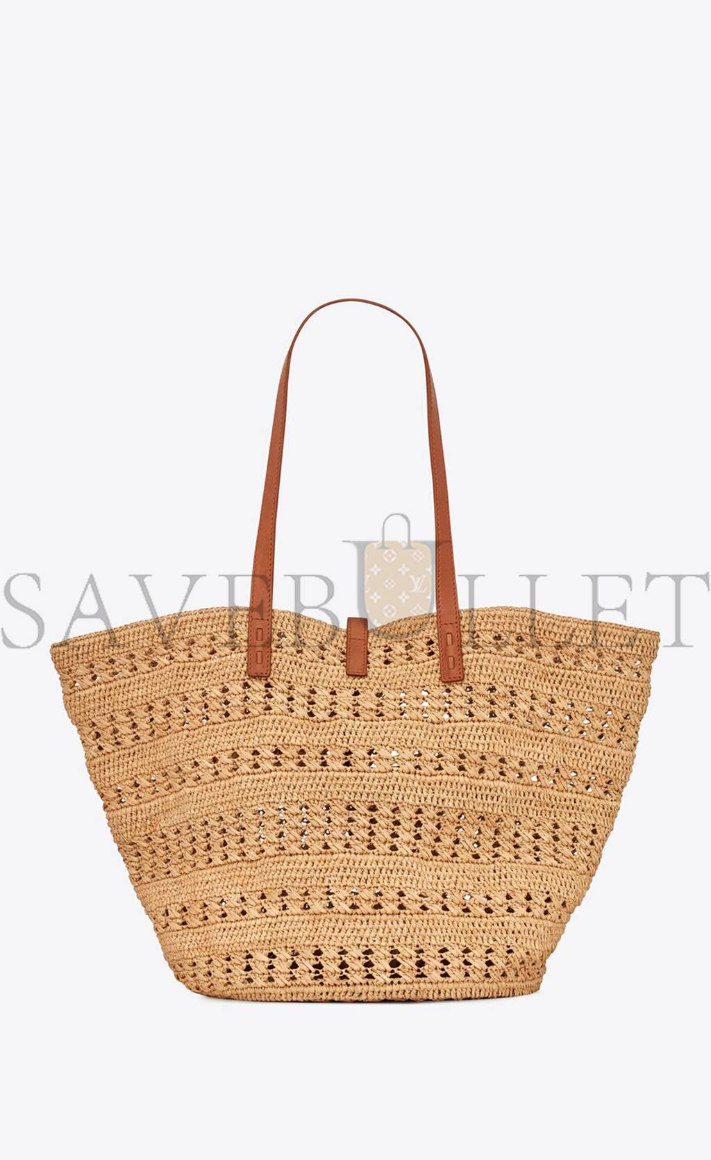 YSL PANIER MEDIUM BAG IN CROCHET RAFFIA AND SMOOTH LEATHER 688221GAAAC2080 (38*21*20cm) YSL PANIER MEDIUM BAG IN CROCHET RAFFIA AND SMOOTH LEATHER 688221GAAAC2080 (38*21*20cm)