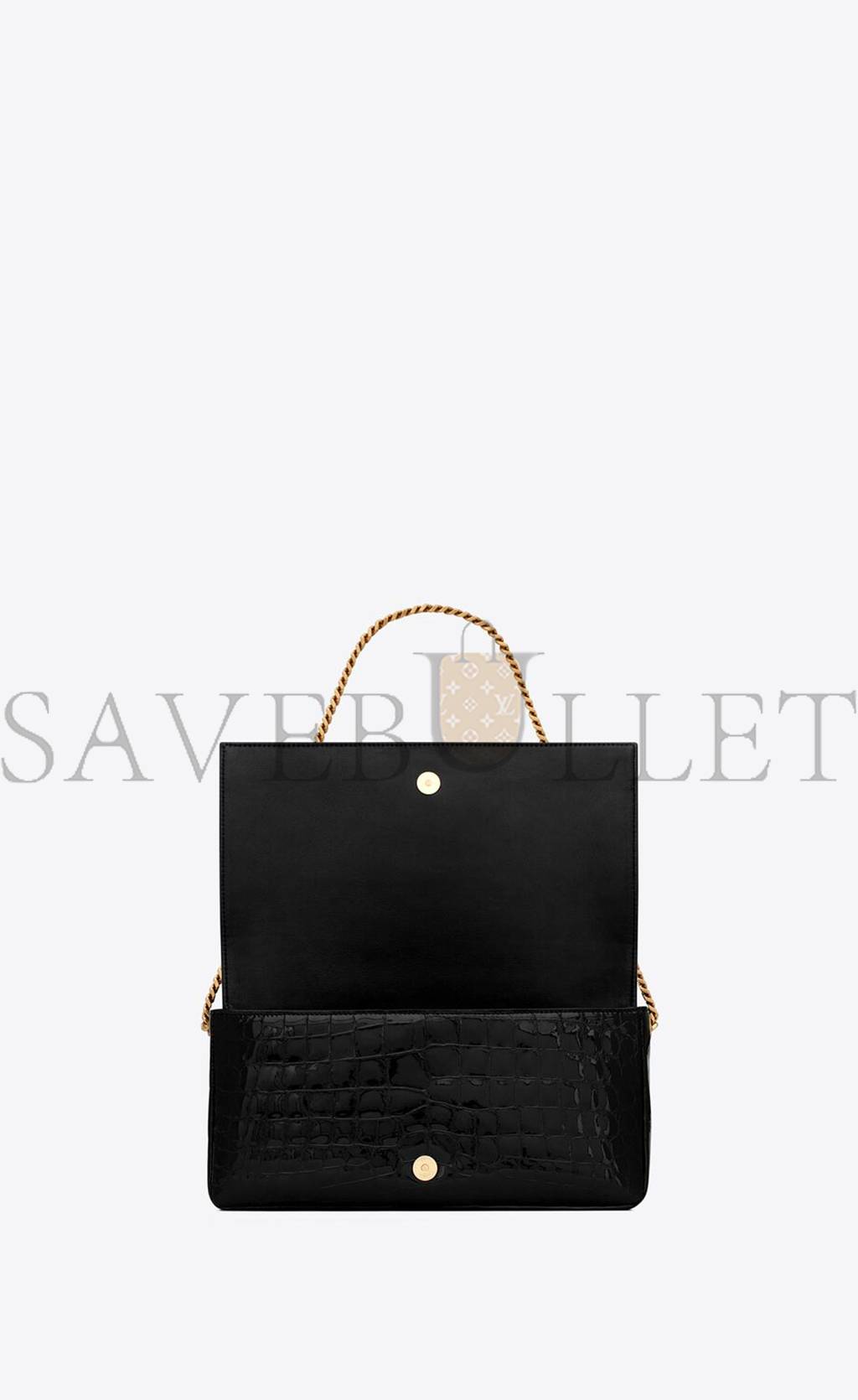 YSL KATE 99 CHAIN BAG IN ALLIGATOR-EMBOSSED LEATHER 72366015F0W1000 (26*13.5*4.5cm)