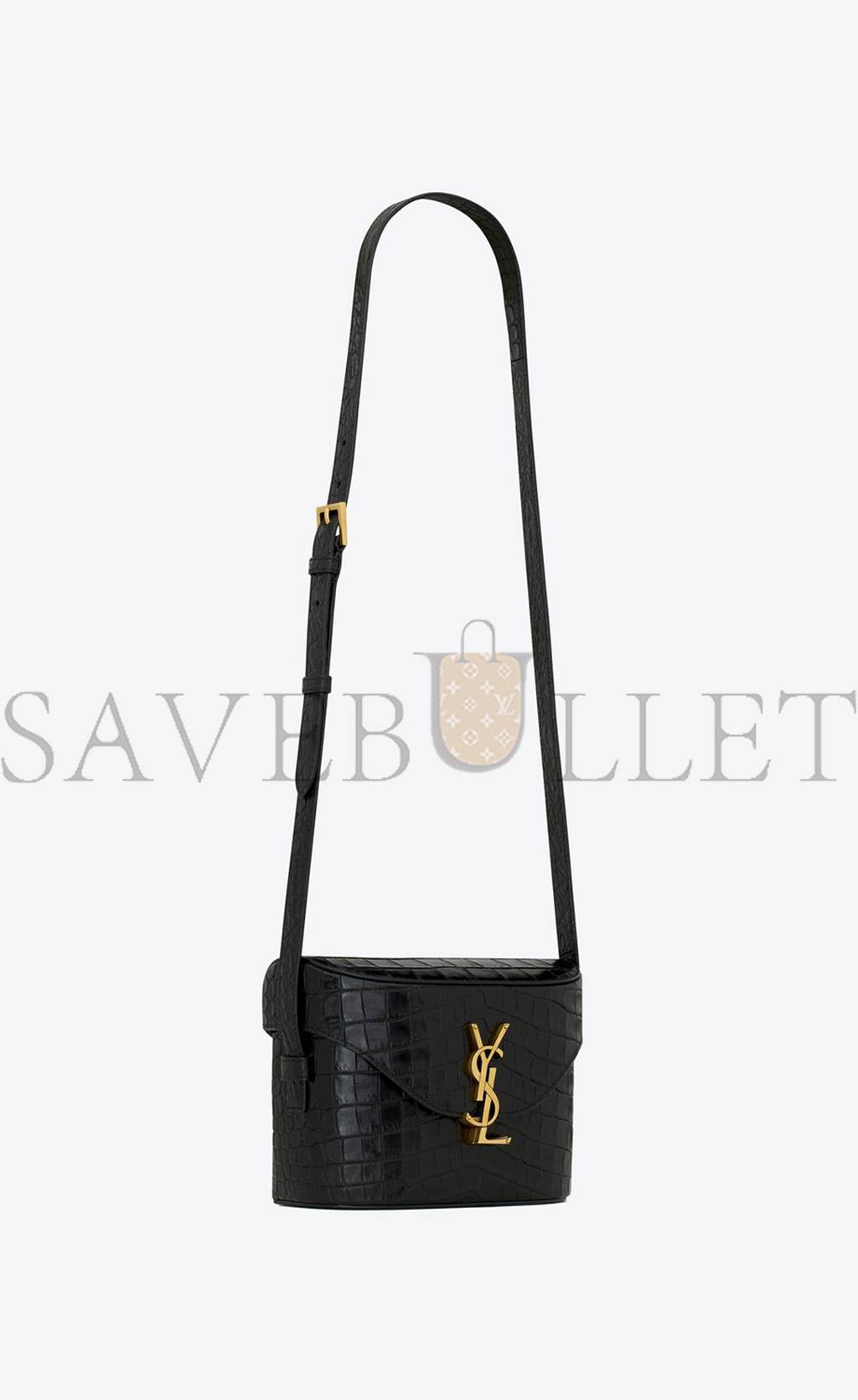 YSL JUNE BOX BAG IN CROCODILE-EMBOSSED LEATHER 728606AAAOH1000 (19*15*8cm) YSL JUNE BOX BAG IN CROCODILE-EMBOSSED LEATHER 728606AAAOH1000 (19*15*8cm)