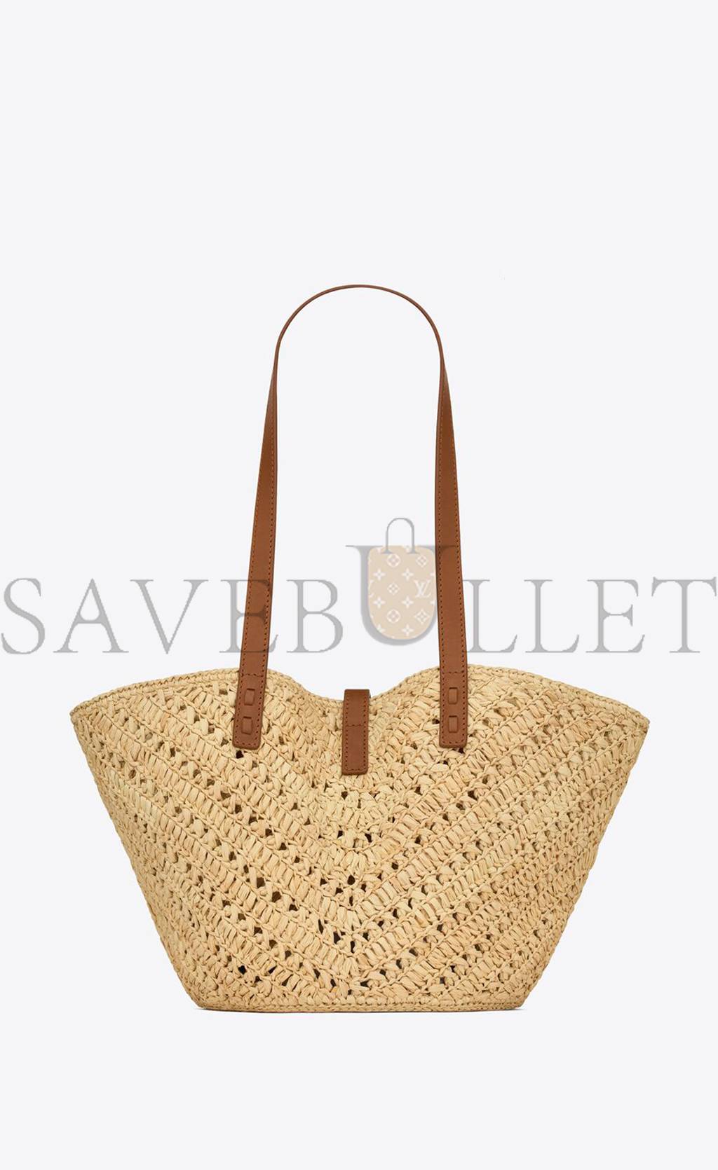 YSL PANIER SMALL IN RAFFIA AND VEGETABLE-TANNED LEATHER 751240GAADJ2080 (38*21*20cm) YSL PANIER SMALL IN RAFFIA AND VEGETABLE-TANNED LEATHER 751240GAADJ2080 (38*21*20cm)