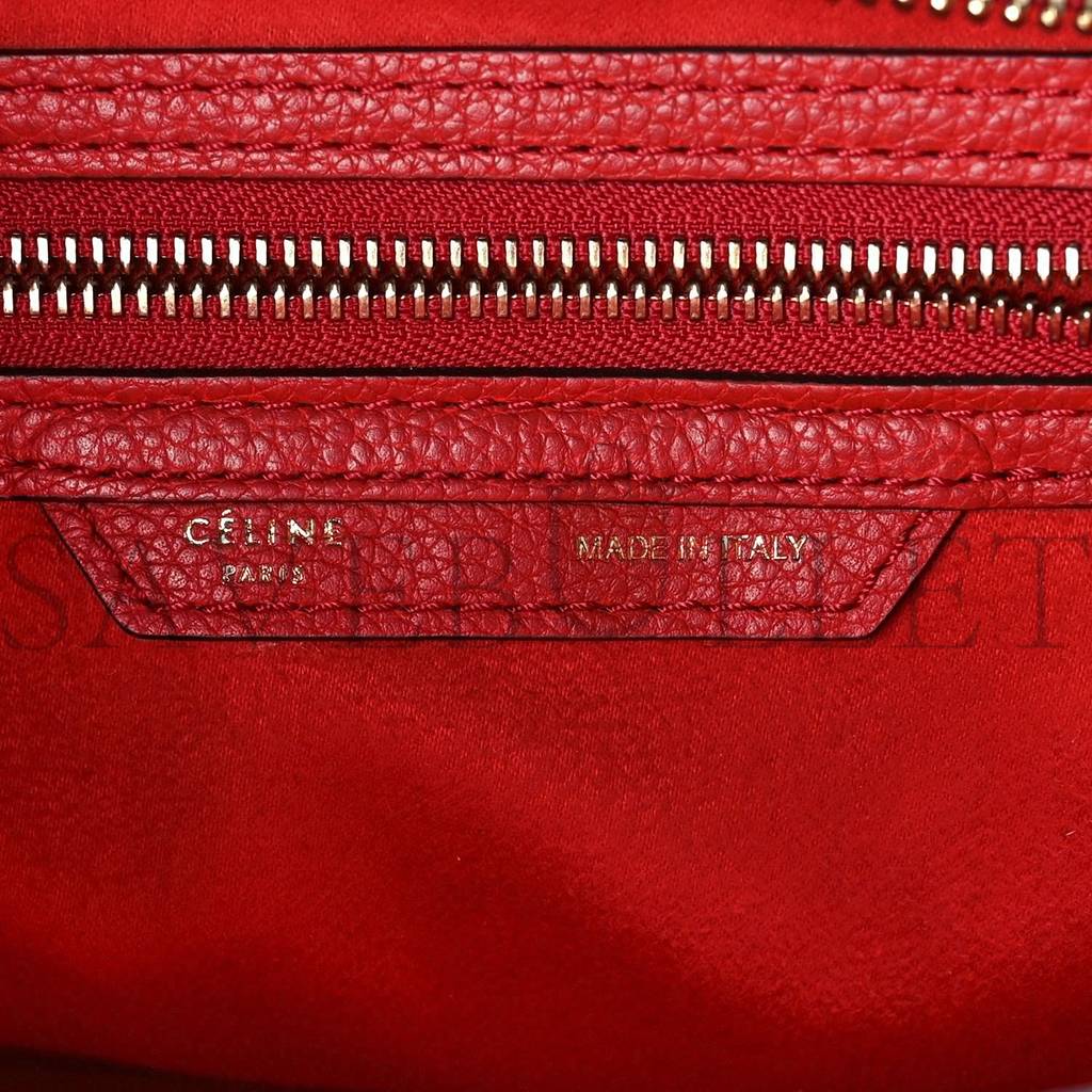 CELINE DRUMMED CALFSKIN MICRO LUGGAGE RED (26*25*13cm) CELINE DRUMMED CALFSKIN MICRO LUGGAGE RED (26*25*13cm)