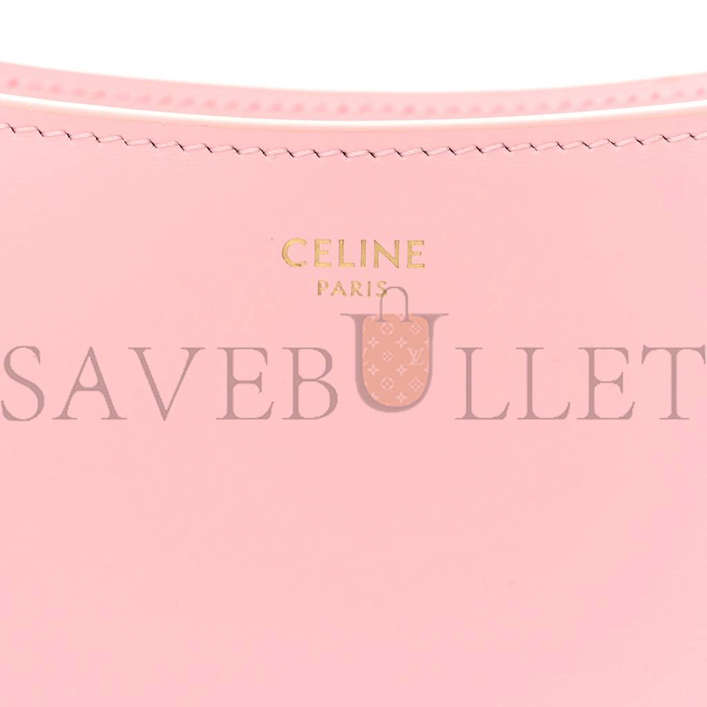 CELINE SHINY CALFSKIN MEDIUM CROQUE BAG PINK (20*16*3cm) CELINE SHINY CALFSKIN MEDIUM CROQUE BAG PINK (20*16*3cm)
