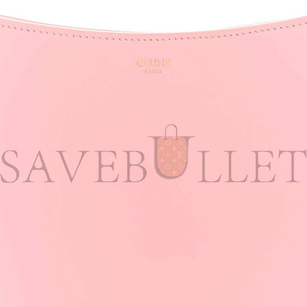 CELINE SHINY CALFSKIN MEDIUM CROQUE BAG PINK (20*16*3cm) CELINE SHINY CALFSKIN MEDIUM CROQUE BAG PINK (20*16*3cm)