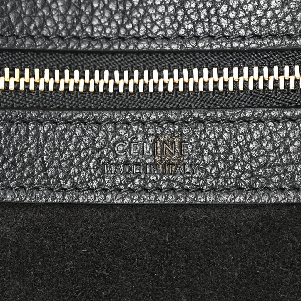 Ce**e soft grained calfskin small belt cabas phantom black (29*27*17cm)