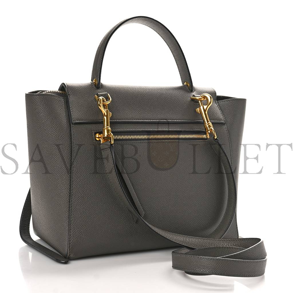 CELINE GRAINED CALFSKIN MICRO BELT BAG GREY (24*21*14cm) CELINE GRAINED CALFSKIN MICRO BELT BAG GREY (24*21*14cm)
