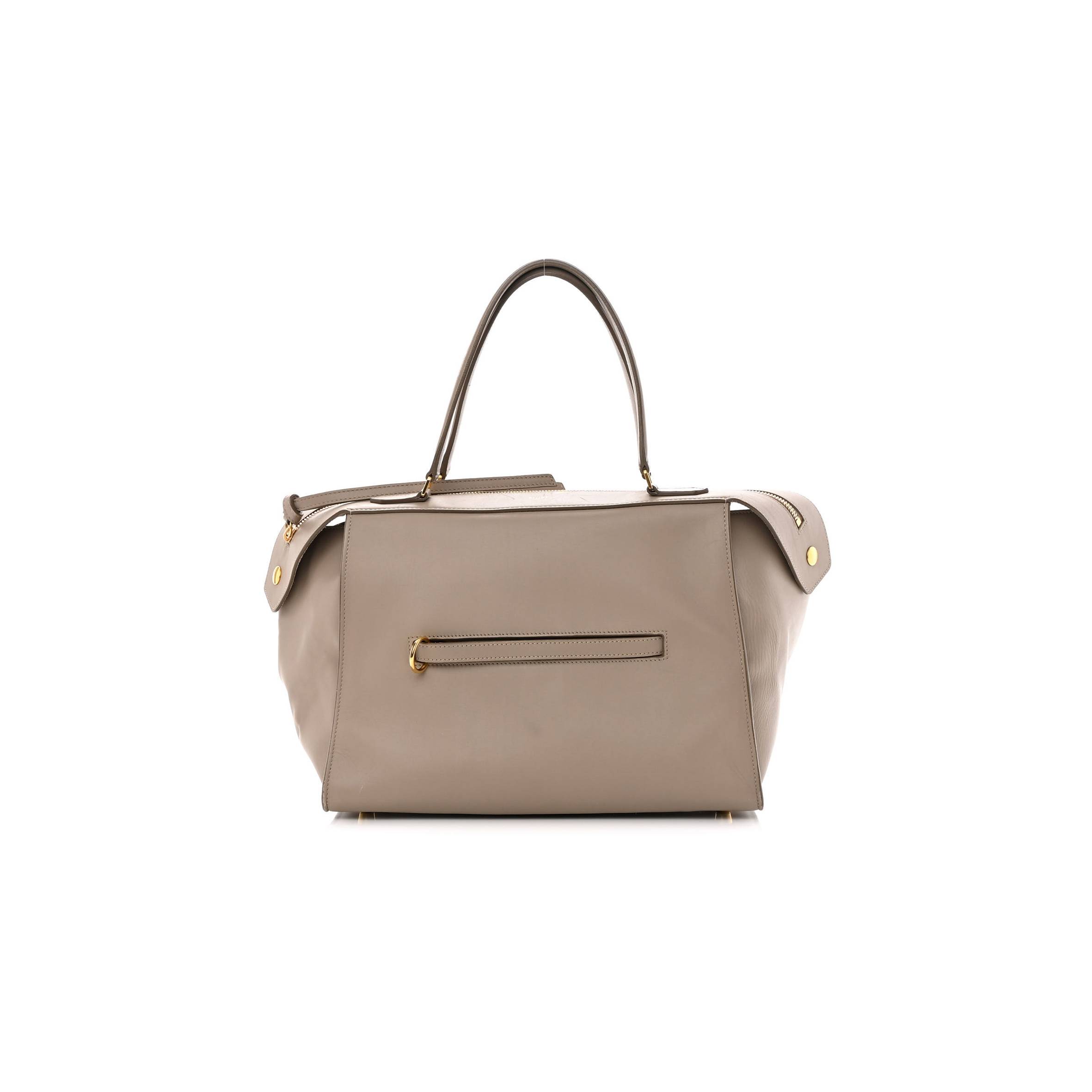 Ce**e smooth calfskin small ring bag light taupe (30*26*17cm)