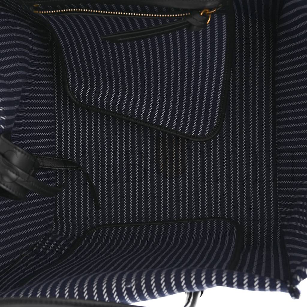 CELINE COTTON CANVAS STRIPED MEDIUM PHANTOM LUGGAGE BLUE WHITE (30*28*25cm) CELINE COTTON CANVAS STRIPED MEDIUM PHANTOM LUGGAGE BLUE WHITE (30*28*25cm)
