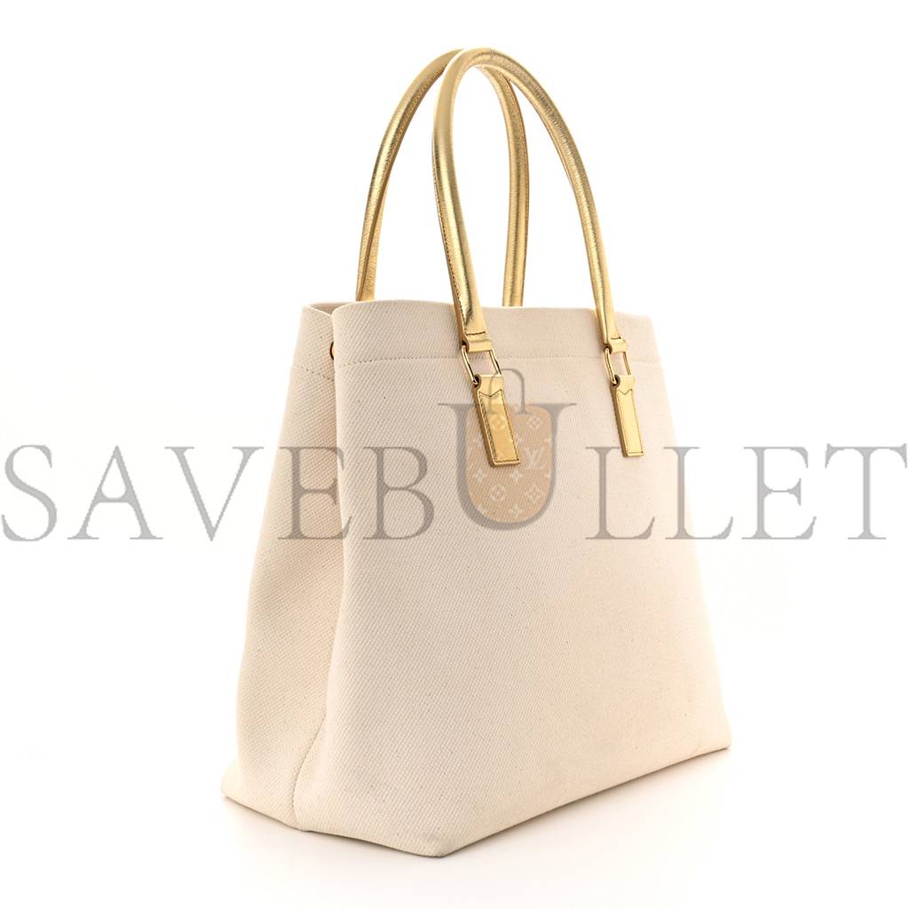 CELINE CANVAS CALFSKIN LOGO PRINT SMALL HORIZONTAL CABAS GOLD (34*33*20cm) CELINE CANVAS CALFSKIN LOGO PRINT SMALL HORIZONTAL CABAS GOLD (34*33*20cm)
