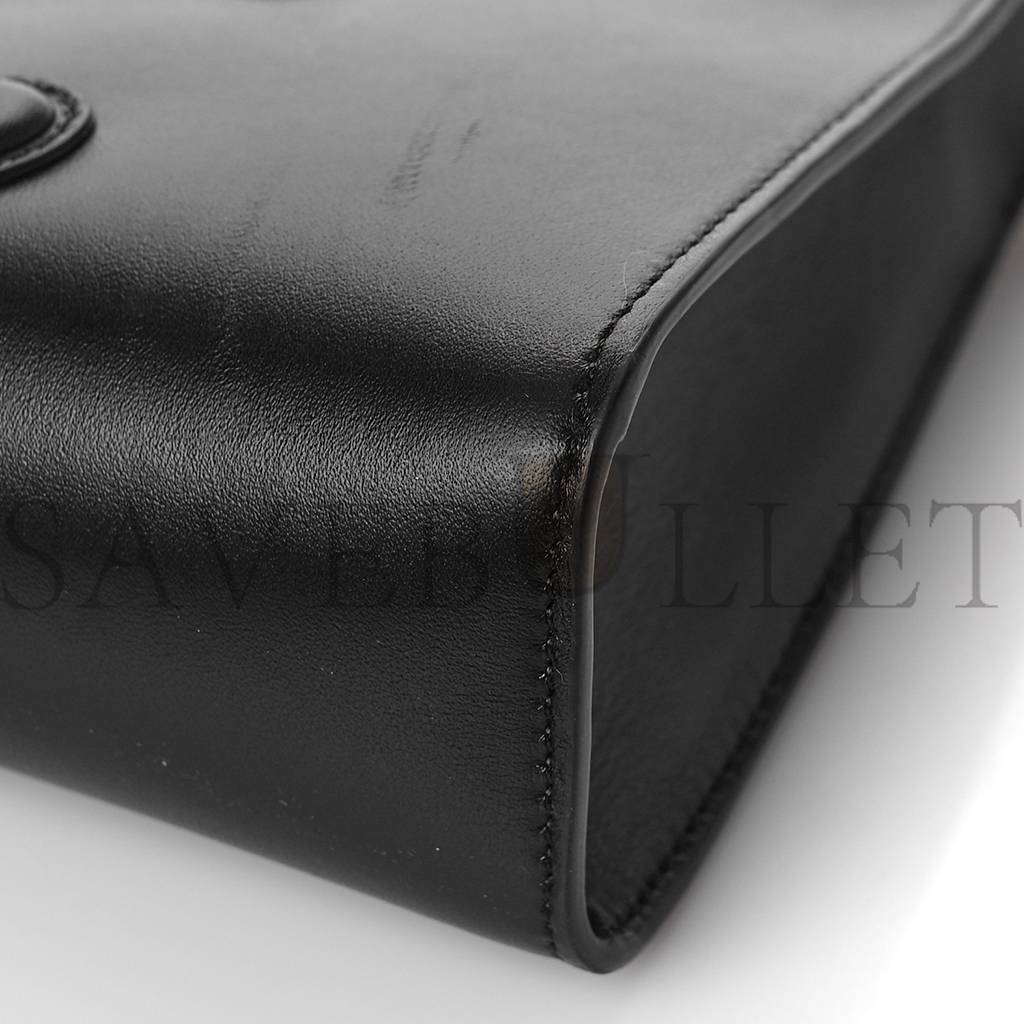 CELINE SMOOTH CALFSKIN CUIR TRIOMPHE SHOULDER BAG BLACK (23*11*6cm) CELINE SMOOTH CALFSKIN CUIR TRIOMPHE SHOULDER BAG BLACK (23*11*6cm)