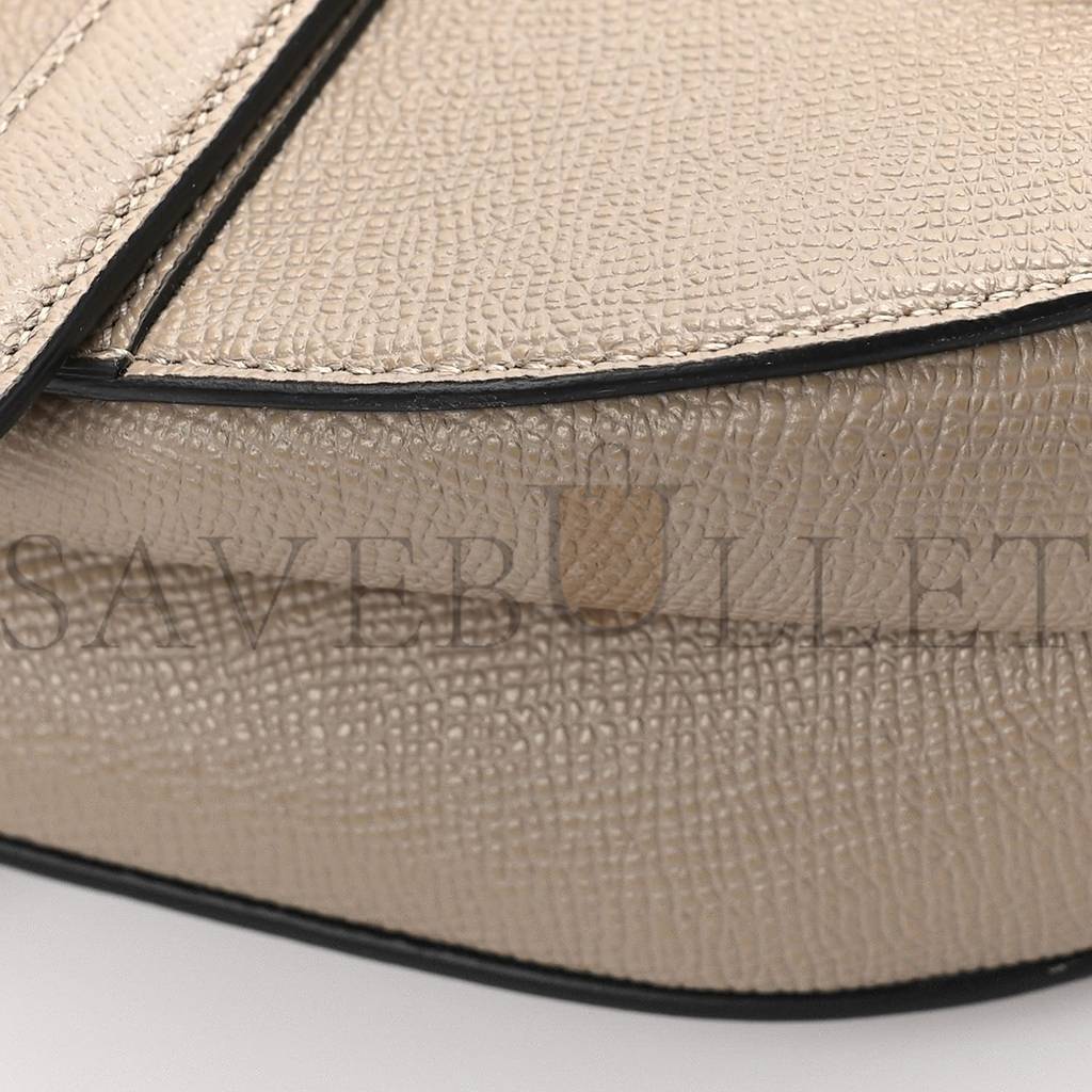 DIOR GRAINED CALFSKIN SADDLE BAG WITH STRAP WARM TAUPE (25*20*7cm) DIOR GRAINED CALFSKIN SADDLE BAG WITH STRAP WARM TAUPE (25*20*7cm)
