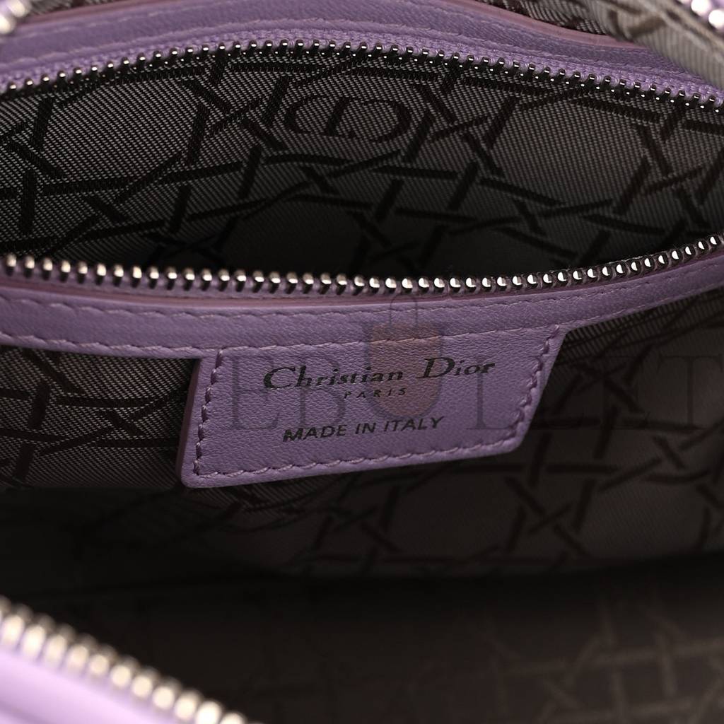 D*or lambskin cannage medium lady D*or purple (24*20*10.8cm)
