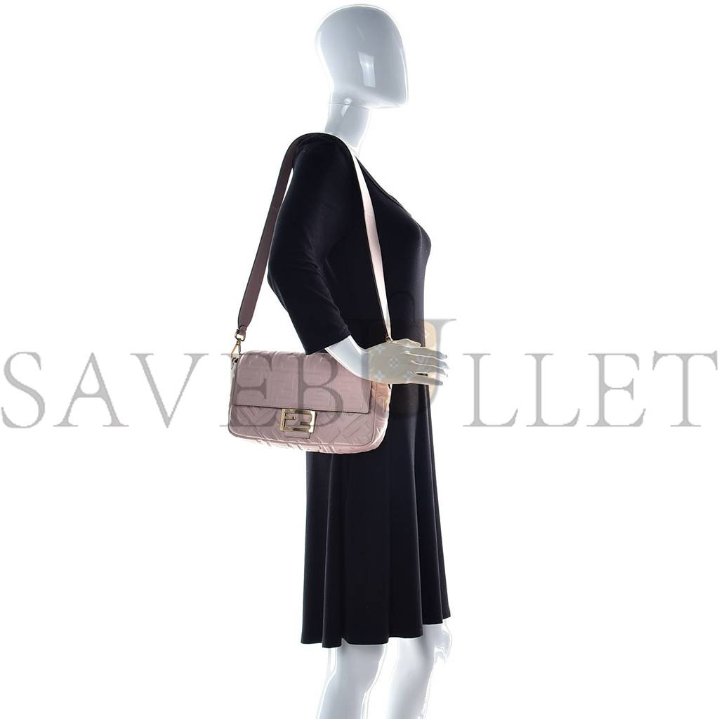 FENDI NAPPA FF 1974 EMBOSSED BAGUETTE ROSA BOURBON (27*15*6cm) FENDI NAPPA FF 1974 EMBOSSED BAGUETTE ROSA BOURBON (27*15*6cm)