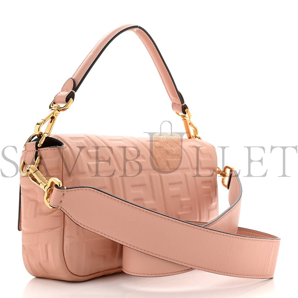 FENDI NAPPA FF 1974 EMBOSSED BAGUETTE ROSA BOURBON (27*15*6cm) FENDI NAPPA FF 1974 EMBOSSED BAGUETTE ROSA BOURBON (27*15*6cm)