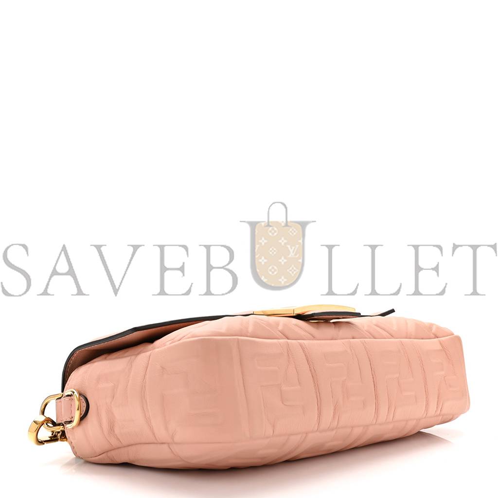 FENDI NAPPA FF 1974 EMBOSSED BAGUETTE ROSA BOURBON (27*15*6cm) FENDI NAPPA FF 1974 EMBOSSED BAGUETTE ROSA BOURBON (27*15*6cm)