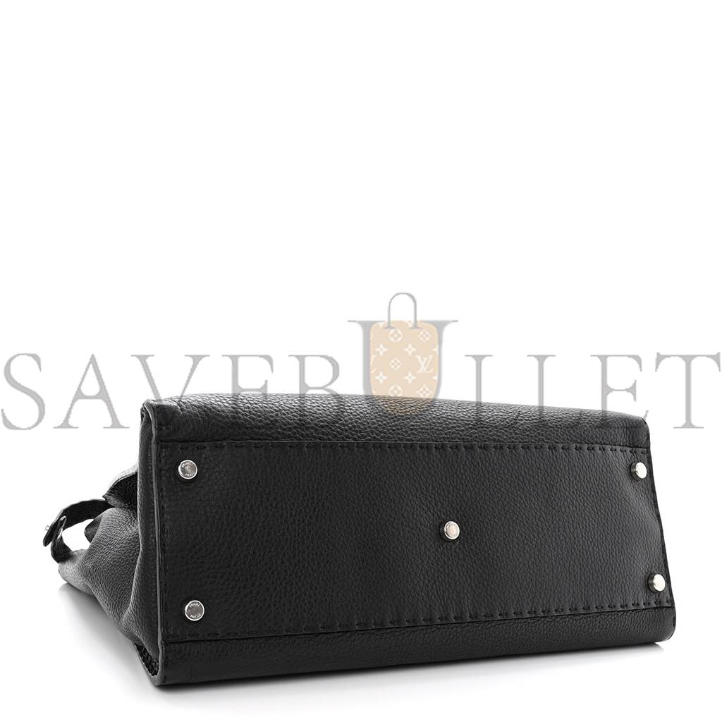 FENDI CUOIO ROMANO SELLERIA BI-COLOR LARGE PEEKABOO ICONIC SATCHEL BLACK MOU (39*30*18cm) FENDI CUOIO ROMANO SELLERIA BI-COLOR LARGE PEEKABOO ICONIC SATCHEL BLACK MOU (39*30*18cm)
