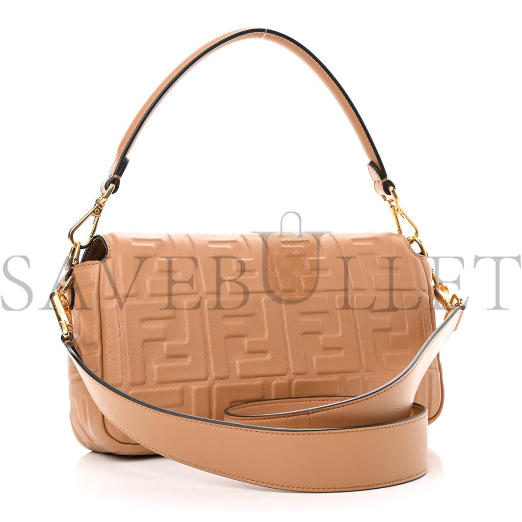 FENDI NAPPA FF 1974 EMBOSSED BAGUETTE MIELE SCURO (25*17*5cm) FENDI NAPPA FF 1974 EMBOSSED BAGUETTE MIELE SCURO (25*17*5cm)